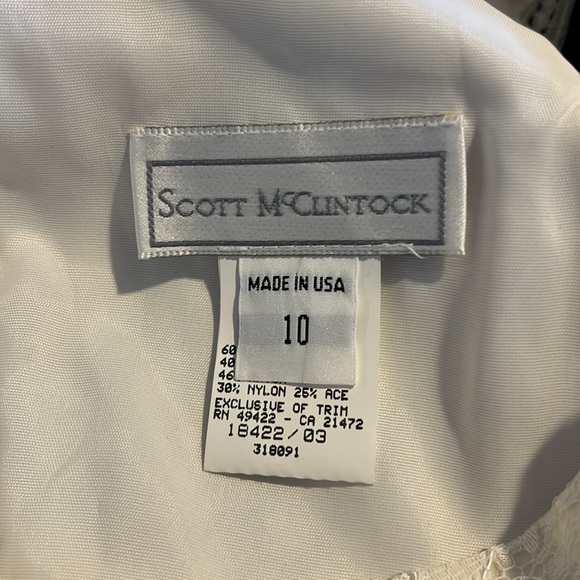 NWT Vintage 90s Scott McClintock Womens Halter Lace Knee Length Formal Dress S1 - Picture 6 of 8